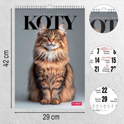 Kalendarz ścienny 16 stron wieloplanszowy A3 Press (KOTY) Kalendarz ścienny 16 stron wieloplanszowy A3 Press (KOTY)