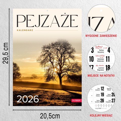 Kalendarz ścienny A4 PEJZAŻE A4 Press (5904830713459) Kalendarz ścienny A4 PEJZAŻE A4 Press (5904830713459)