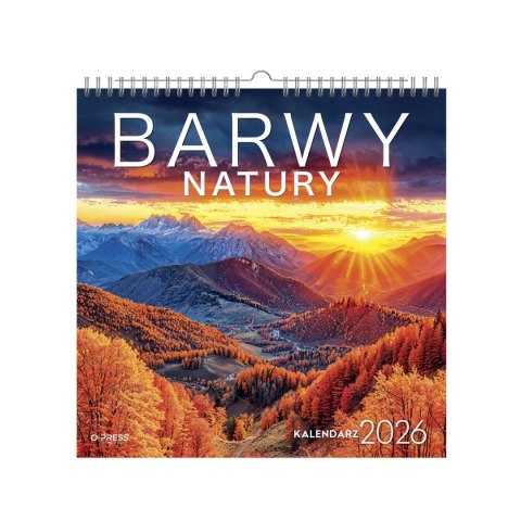 Kalendarz ścienny BARWY NATURY 33x33 330mm x 330mm Press Kalendarz ścienny BARWY NATURY 33x33 330mm x 330mm Press