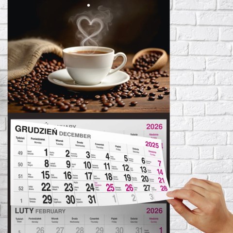 Kalendarz ścienny KAWA 310mm x 790mm Press Kalendarz ścienny KAWA 310mm x 790mm Press