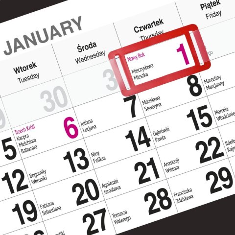 Kalendarz ścienny KAWA 310mm x 790mm Press Kalendarz ścienny KAWA 310mm x 790mm Press