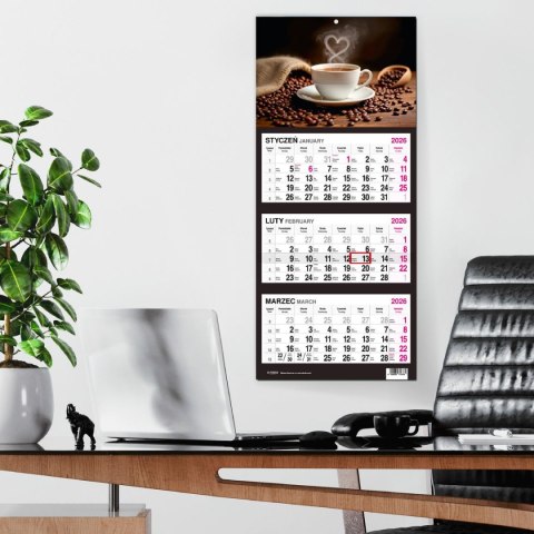 Kalendarz ścienny KAWA 310mm x 790mm Press Kalendarz ścienny KAWA 310mm x 790mm Press