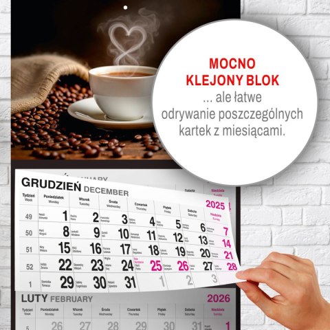 Kalendarz ścienny KAWA 310mm x 790mm Press Kalendarz ścienny KAWA 310mm x 790mm Press