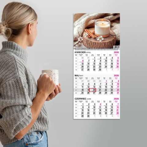 Kalendarz ścienny KAWA 310mm x 790mm Press Kalendarz ścienny KAWA 310mm x 790mm Press