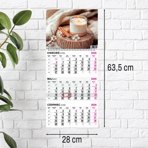 Kalendarz ścienny KAWA 310mm x 790mm Press Kalendarz ścienny KAWA 310mm x 790mm Press