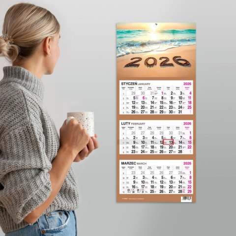 Kalendarz ścienny KOT 310mm x 790mm Press Kalendarz ścienny KOT 310mm x 790mm Press