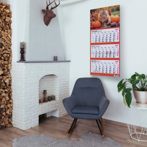 Kalendarz ścienny KOT 310mm x 790mm Press Kalendarz ścienny KOT 310mm x 790mm Press