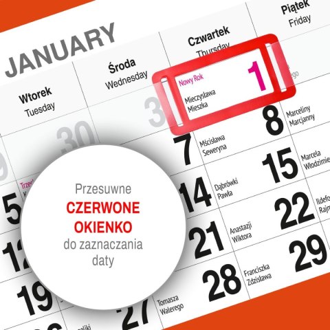 Kalendarz ścienny KOT 310mm x 790mm Press Kalendarz ścienny KOT 310mm x 790mm Press