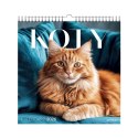 Kalendarz ścienny KOTY 33x33 330mm x 330mm Press Kalendarz ścienny KOTY 33x33 330mm x 330mm Press