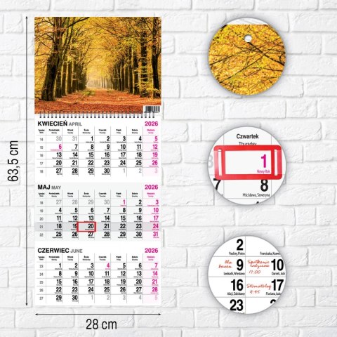Kalendarz ścienny LAS A4 Press Kalendarz ścienny LAS A4 Press