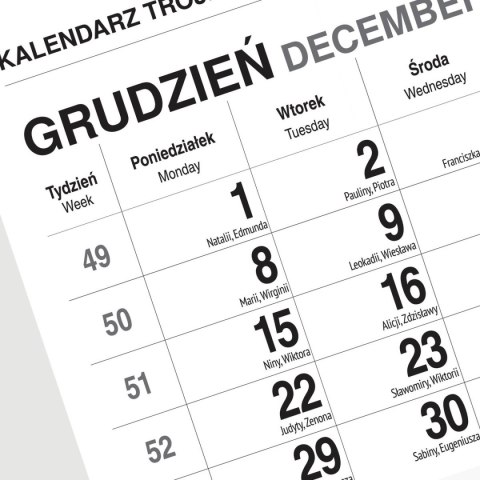 Kalendarz ścienny LAS A4 Press Kalendarz ścienny LAS A4 Press