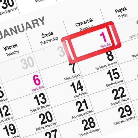 Kalendarz ścienny LAS A4 Press Kalendarz ścienny LAS A4 Press