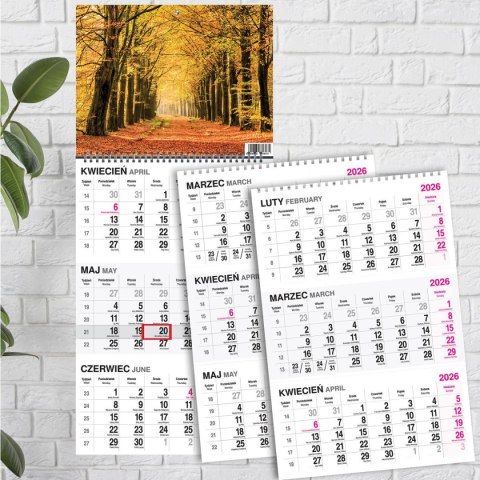 Kalendarz ścienny LAS A4 Press Kalendarz ścienny LAS A4 Press