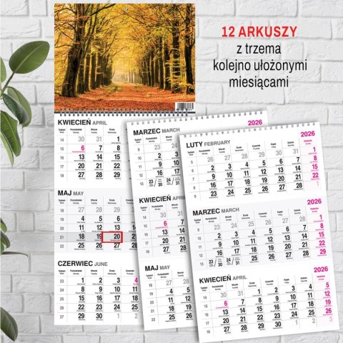 Kalendarz ścienny LAS A4 Press Kalendarz ścienny LAS A4 Press