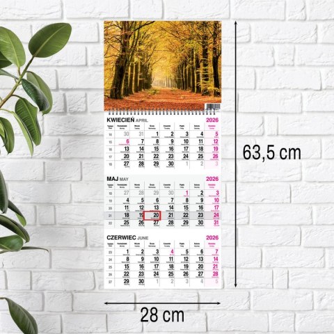 Kalendarz ścienny LAS A4 Press Kalendarz ścienny LAS A4 Press