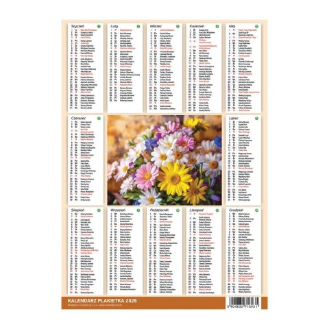 Kalendarz ścienny MIX 250mm x 353mm Press Kalendarz ścienny MIX 250mm x 353mm Press