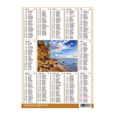 Kalendarz ścienny MIX 250mm x 353mm Press Kalendarz ścienny MIX 250mm x 353mm Press