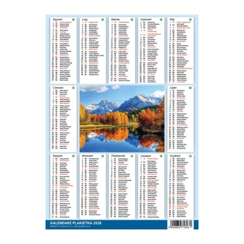 Kalendarz ścienny MIX 250mm x 353mm Press Kalendarz ścienny MIX 250mm x 353mm Press