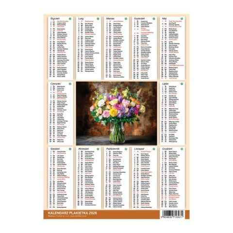 Kalendarz ścienny MIX 250mm x 353mm Press Kalendarz ścienny MIX 250mm x 353mm Press