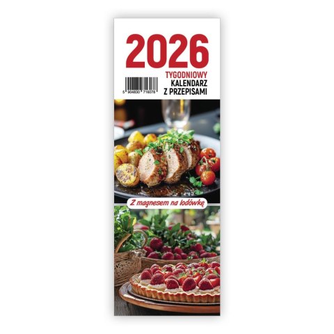 Kalendarz ścienny na lodówkę z magnesem 120mm x 270mm Press Kalendarz ścienny na lodówkę z magnesem 120mm x 270mm Press