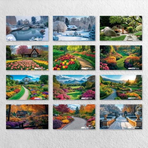 Kalendarz ścienny ogrody 33x33 330mm x 330mm Press Kalendarz ścienny ogrody 33x33 330mm x 330mm Press