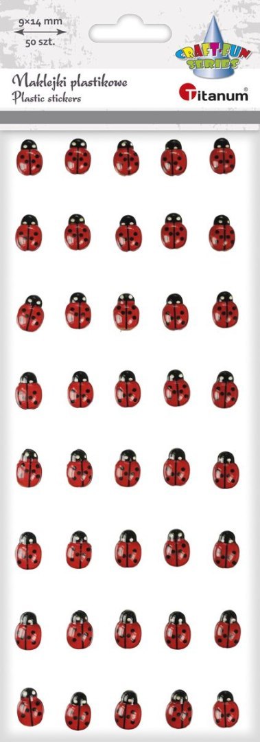 Kryształki Craft-Fun Series biedronki 50 szt czerwone Titanum (19TZ0308-2)