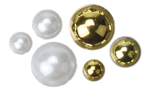 Kryształki Craft-Fun Series perełki mix Titanum (24CY0324 (white,gold)) Kryształki Craft-Fun Series perełki mix Titanum (24CY0324 (white,gold))