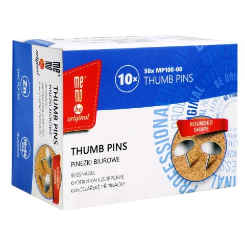 Pinezki kolor: srebrny 50 szt Memobe (MP100-00) Pinezki kolor: srebrny 50 szt Memobe (MP100-00)
