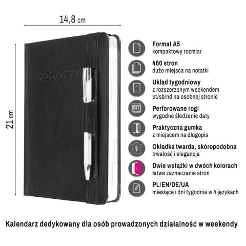 Kalendarz książkowy (terminarz) dwuletni A5 Press