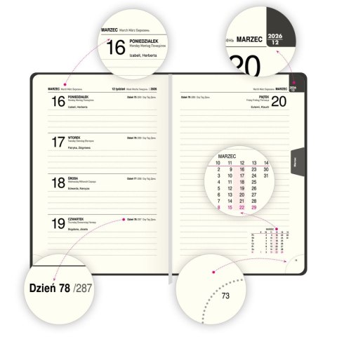 Kalendarz książkowy (terminarz) dwuletni A5 Press