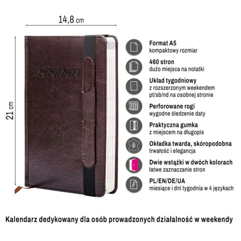 Kalendarz książkowy (terminarz) dwuletni A5 Press