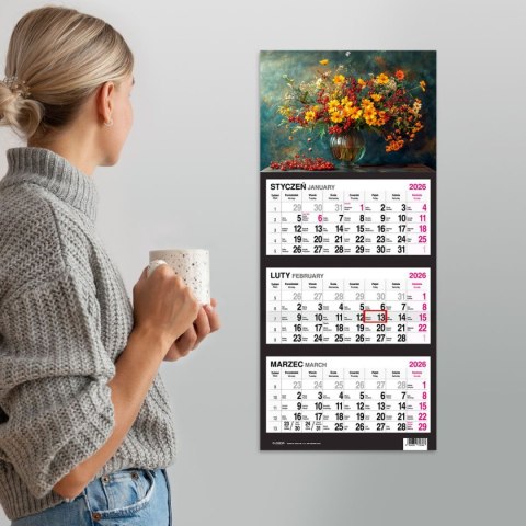 Kalendarz ścienny BUKIET 310mm x 790mm Press Kalendarz ścienny BUKIET 310mm x 790mm Press