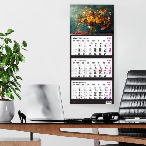 Kalendarz ścienny BUKIET 310mm x 790mm Press Kalendarz ścienny BUKIET 310mm x 790mm Press