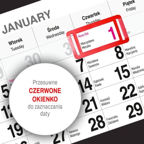 Kalendarz ścienny BUKIET 310mm x 790mm Press Kalendarz ścienny BUKIET 310mm x 790mm Press