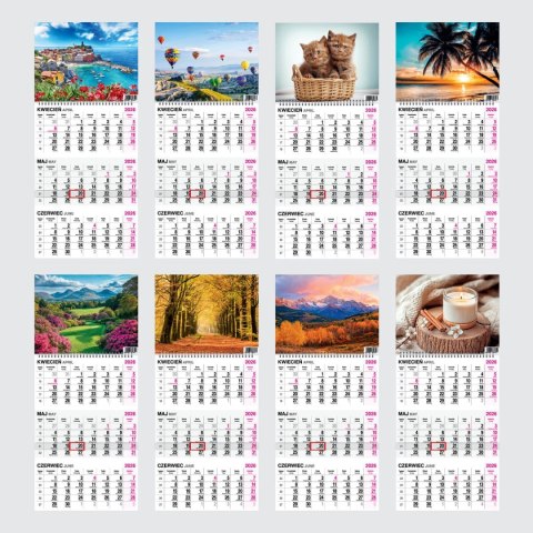 Kalendarz ścienny BUKIET 310mm x 790mm Press Kalendarz ścienny BUKIET 310mm x 790mm Press