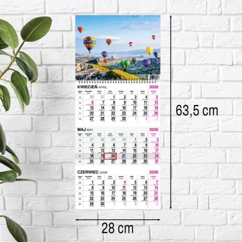 Kalendarz ścienny BUKIET 310mm x 790mm Press Kalendarz ścienny BUKIET 310mm x 790mm Press