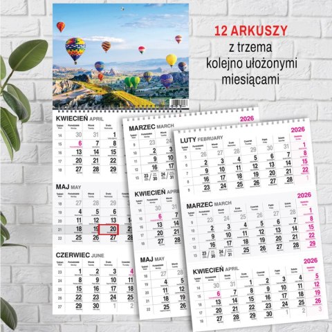 Kalendarz ścienny BUKIET 310mm x 790mm Press Kalendarz ścienny BUKIET 310mm x 790mm Press