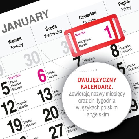 Kalendarz ścienny GÓRY A5 250mm x 450mm Press Kalendarz ścienny GÓRY A5 250mm x 450mm Press