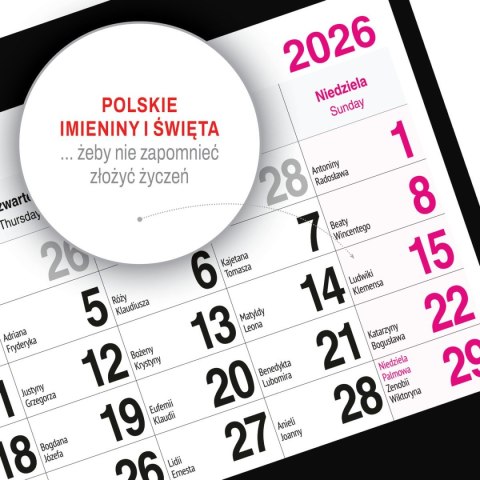 Kalendarz ścienny GÓRY A5 250mm x 450mm Press Kalendarz ścienny GÓRY A5 250mm x 450mm Press