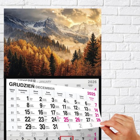 Kalendarz ścienny GÓRY A5 250mm x 450mm Press Kalendarz ścienny GÓRY A5 250mm x 450mm Press