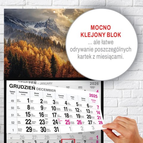Kalendarz ścienny GÓRY A5 250mm x 450mm Press Kalendarz ścienny GÓRY A5 250mm x 450mm Press