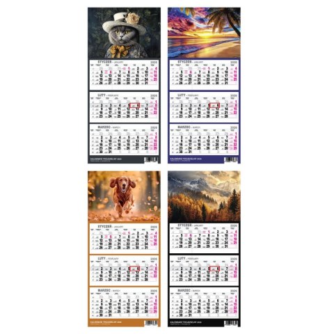 Kalendarz ścienny GÓRY A5 250mm x 450mm Press Kalendarz ścienny GÓRY A5 250mm x 450mm Press