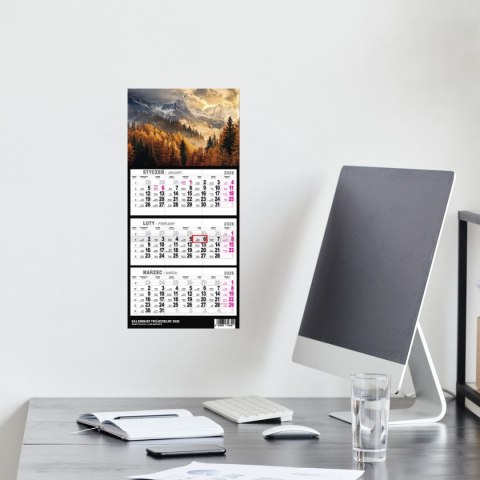 Kalendarz ścienny GÓRY A5 250mm x 450mm Press Kalendarz ścienny GÓRY A5 250mm x 450mm Press