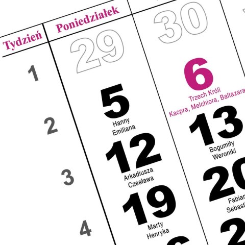 Kalendarz ścienny JEDNODZIELNY PIES A4 210mm x 295mm Press Kalendarz ścienny JEDNODZIELNY PIES A4 210mm x 295mm Press