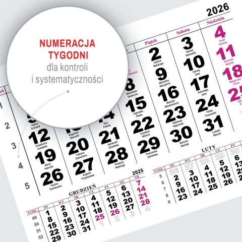 Kalendarz ścienny JEDNODZIELNY PIES A4 210mm x 295mm Press Kalendarz ścienny JEDNODZIELNY PIES A4 210mm x 295mm Press