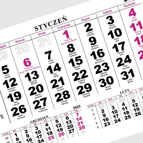 Kalendarz ścienny JEDNODZIELNY PIES A4 210mm x 295mm Press Kalendarz ścienny JEDNODZIELNY PIES A4 210mm x 295mm Press