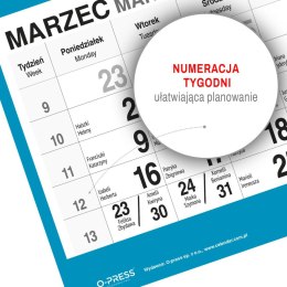 Kalendarz ścienny PALMY 310mm x 790mm Press