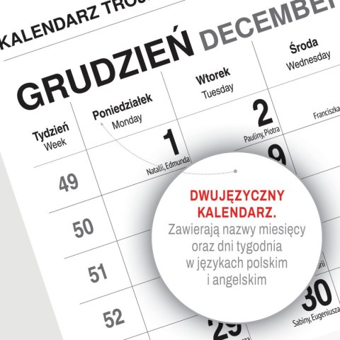 Kalendarz ścienny PLAŻA 310mm x 790mm Press