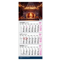 Kalendarz ścienny PREMIUM trójdzielny A4 Press (KOMINEK)