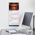 Kalendarz ścienny PREMIUM trójdzielny A4 Press (KOMINEK)